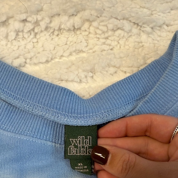 Wild Fable Sky Blue Ribbed Top - Picture 2 of 2